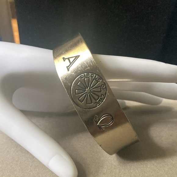 Vintage Circle of Life Silver Tone Cuff Bracelet signed RF Simons - Picture 3 of 7